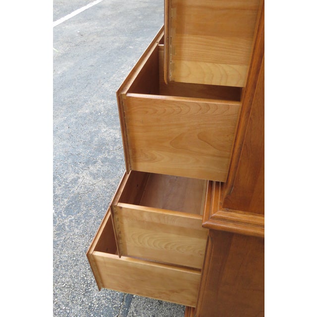 Brown Ethan Allen Solid Maple Tall Chest of Drawers 6179 For Sale - Image 8 of 16