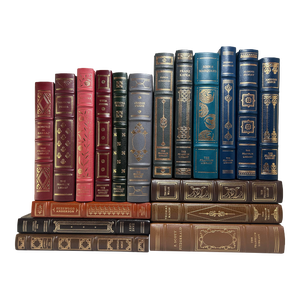 1970s Vintage Franklin Library, Collected Stories of the World's Greatest Writers Collection, Leather Books - Set of 18 Books