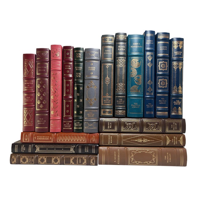 1970s Vintage Franklin Library Collection Limited Edition Leather Books - Set of 18 Books For Sale