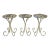 Set of 3 Upholstered Iron Base Stools Heavy Quality For Sale
