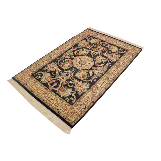 Designed with mesmerizing intricacy and gorgeous color palette, this hand-knotted masterpiece demonstrates the beauty and...