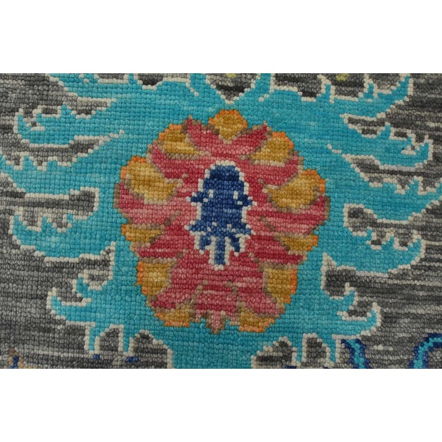 Textile Anatolia Rug 9′ X 12’2” Gray Wool Hand-Knotted Oriental Carpet For Sale - Image 7 of 12