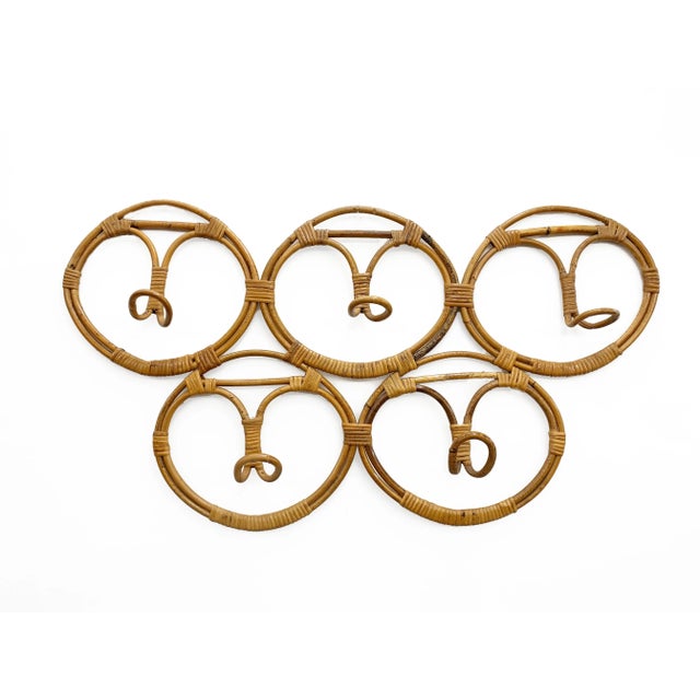 Vintage Rattan Coat Rack by Franco Albini & Franca Helg, 1960s For Sale - Image 12 of 14