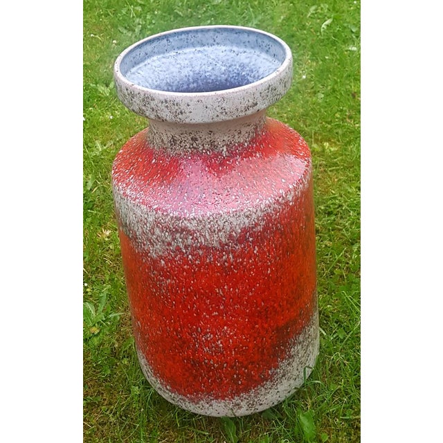 1960s German Ceramic Floor Vase from Karlsruher Majolika, 1960s For Sale - Image 5 of 5