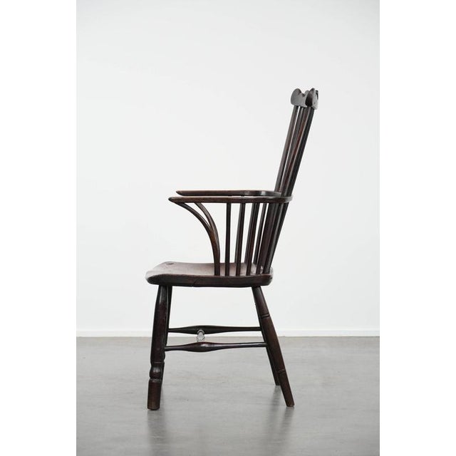 Antique 18th Century English Windsor Chair with Slatted Backrest For Sale - Image 5 of 18
