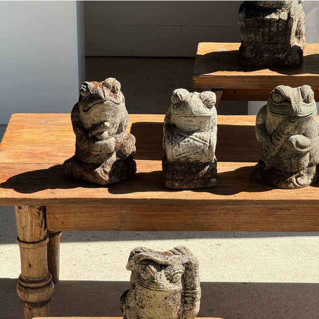 Small Balinese Limestone Frog Sculpture, 2000s For Sale - Image 13 of 18