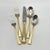Service for 16! Yamazaki "Tasha" Gold Accent Stainless Luxury Flatware (80-Pieces / 16 Place Settings) Late 20th Century For Sale In Philadelphia - Image 6 of 18