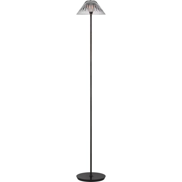 Modern Waterford by Visual Comfort Signature Blaze 55" Floor Lamp in Bronze with Clear Crystal For Sale - Image 3 of 3