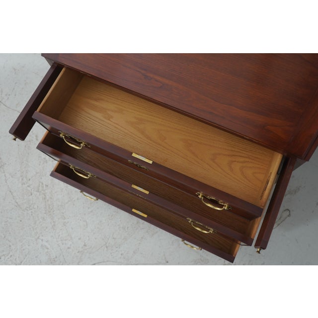 Wood 1980s Henkel Harris Cherry Secretary Desk W. Bookcase Top For Sale - Image 7 of 18
