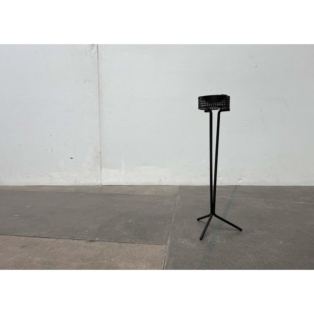 Mid-Century Modern Tripod Standing Ashtray with Perforated Metal, 1960s For Sale - Image 11 of 18