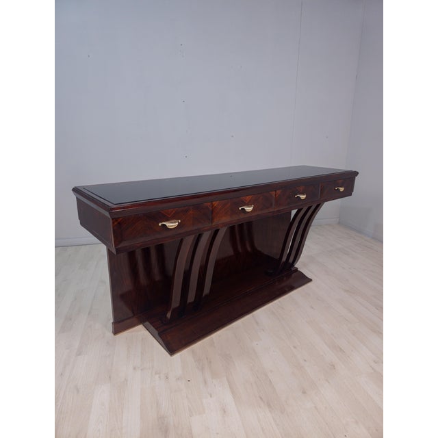 Mid-Century Modern Mid-Century Italian Console attributed to Osvaldo Borsani, 1940s For Sale - Image 3 of 18