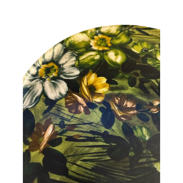 Plastic Mid-Century Modern Floral Serving Platter For Sale - Image 7 of 7