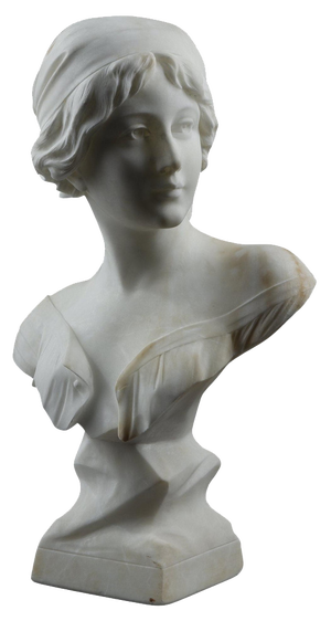 Cyprien, Bust of a Young Woman, 1900, Alabaster