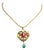 1990s 22K Gold Navratna Reversible Pendant Necklace For Sale