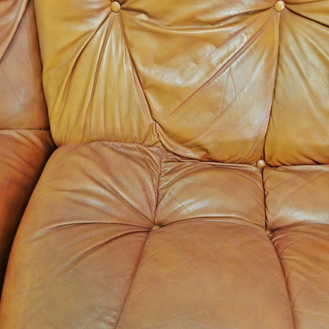 Modular Sofa in Leather, 1970s, Set of 5 For Sale - Image 11 of 17