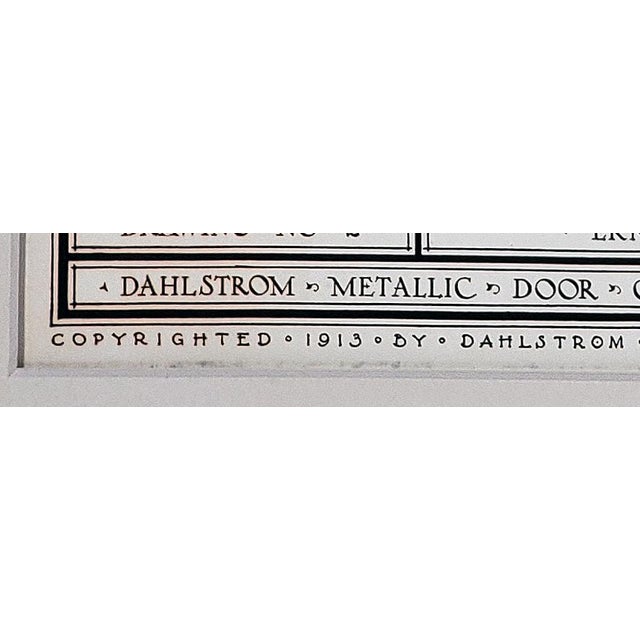 Antique Original 1913 Lithograph of Architect Ernest Flagg's Singer Building of Nyc - Details From the Dahlstrom Metal Door Company For Sale - Image 4 of 5