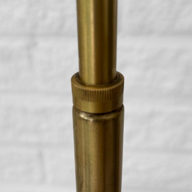 Model 15505 Table Lamp in Brass and Veluria Glass by Harald Notini for Böhlmarks, Sweden, 1940s For Sale - Image 11 of 14