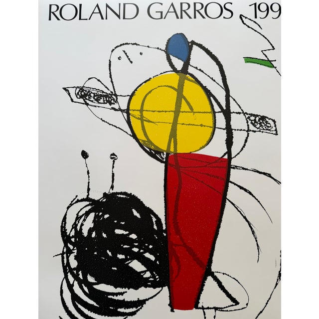 Paper Joan Miró, Roland Garros, 1991, Vintage Poster, Printed in France For Sale - Image 7 of 8
