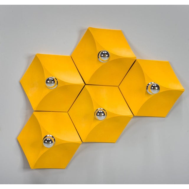 Vintage German Hexagon Wall Lamp from Hoffmeister-Leuchten, 1970s For Sale - Image 15 of 15