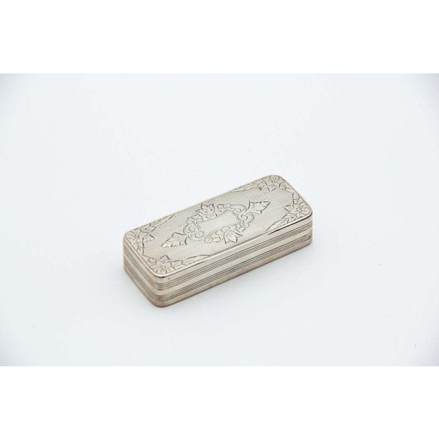 Rectangular Silver Snuff Box For Sale - Image 3 of 5