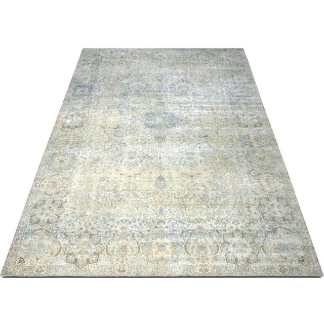 1940s 1940s Persian Kerman Rug For Sale - Image 5 of 6