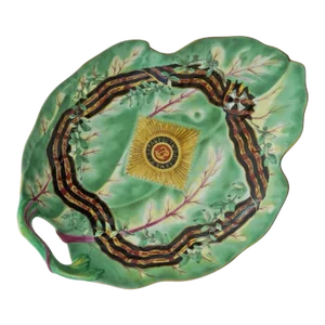 Mid 20th Century Mottahedeh Vista Alegre Leaf Serving Dish Serving Bowl