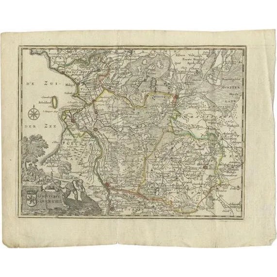 Late 18th Century Antique Map of the Province of Overijssel by Keizer & De Lat, 1788 For Sale - Image 5 of 5