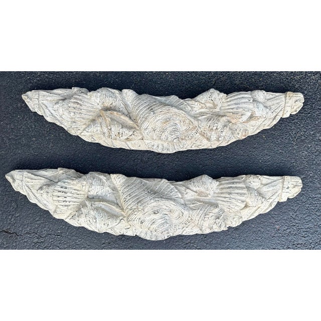 I will say these are probably the most fantastic of my “finds” in many months. So unusual carved wall swags made of...