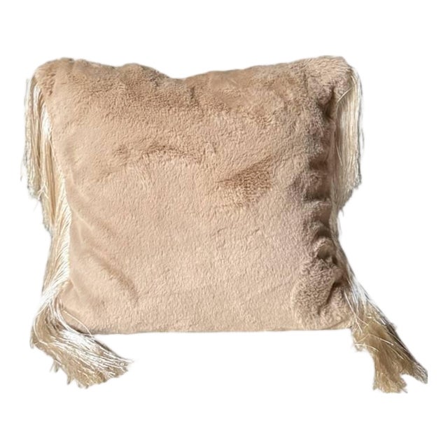 Raddix Cushion with Faux Faur by Sohil Design For Sale
