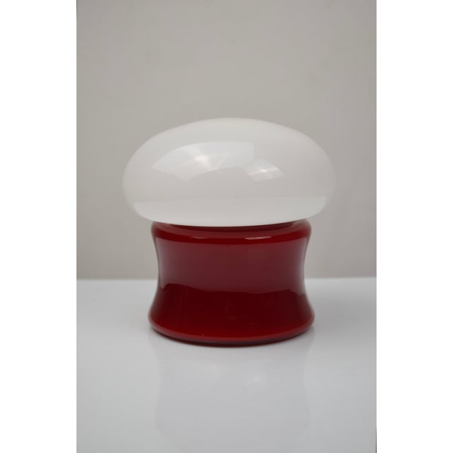 Mid-Century Modern Opaline Mushroom Table Lamp, 1960s For Sale - Image 11 of 11