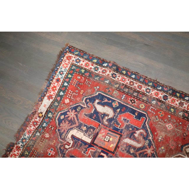Early 20th Century Distressed Cloudband Karabagh Runner - 3'5" x 12'8" For Sale - Image 9 of 10