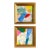 "Shifting Lenses" Pair of Framed Mini Paintings by Jessalin Beutler For Sale