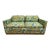 1960s Mid Century Modern Loveseat by Flair Furniture in Bold Blue Green Floral Upholstery For Sale