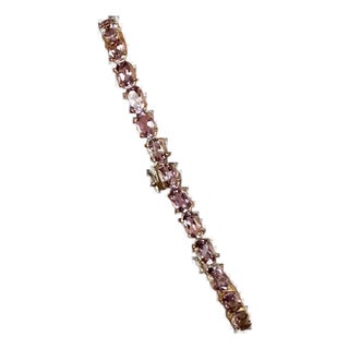 Late 20th Century 30 Carat Amethyst Tennis Bracelet For Sale