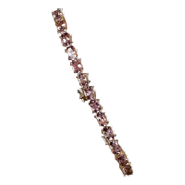 Late 20th Century 30 Carat Amethyst Tennis Bracelet For Sale