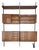 Large Mid-Century Modern Italian Modular Wall Unit in Teak, Black Lacquered Metal and Brass, 1960s For Sale