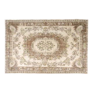 1950s Home Living Oushak Bohemian Rug For Sale