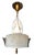 Metal 1930s Rare Art Deco Hanging Ceiling Light With Crest Motif For Sale - Image 7 of 9