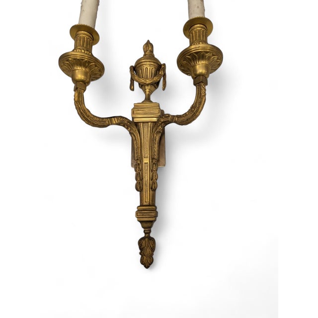Late 19th Century Gilt Bronze Flaming Urn Sconce For Sale - Image 11 of 12