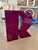 XLarge vintage marquee letter with a black metal frame and magenta acrylic front. Fully wrapped on all sides with a white...