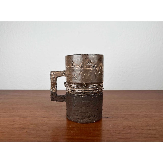 Mid-Century Modern Danish Studio Pottery Mug Vase by Robert Rob Bentsen, 1960s For Sale - Image 10 of 17