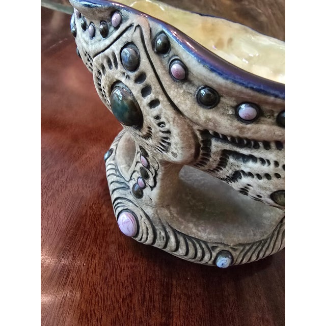 Late 19th Century Antique Art Nouveau Amphora Big Jewel Centerpiece For Sale - Image 5 of 9
