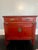 Chinoiserie Late Qing Dynasty Red Lacquer Elmwood Accent Cabinet - Distressed Finish For Sale - Image 3 of 12