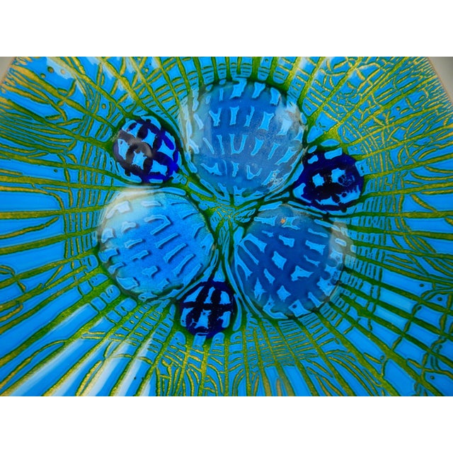 Mid 20th Century Mid 20th Century Annemarie Davidson "Grooveline" Enameled Triangular Dish For Sale - Image 5 of 11