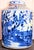 Monumental Porcelain Blue White Pheasant Tea Jar For Sale - Image 4 of 9