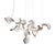 Dune 12 Cluster Chandelier with Silver Anodized Shades by Daniel Becker for Moss Objects For Sale - Image 11 of 11