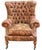 Victorian Large Scale Victorian English Ralph Lauren Style Tufted Wingback Chair For Sale - Image 3 of 7