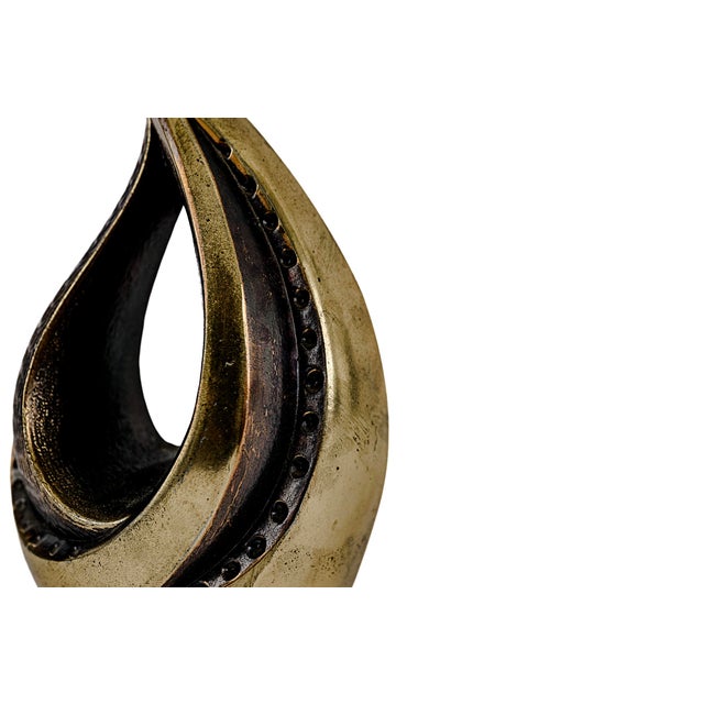 Pair of Ben Seibel for Jenfred-Ware Brass "Flame" Bookends (c.1950) For Sale - Image 9 of 9