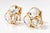 Modern Late 20th Century Pair Baccarat 18k Yellow Gold Clear Crystal Glass Earrings For Sale - Image 3 of 5