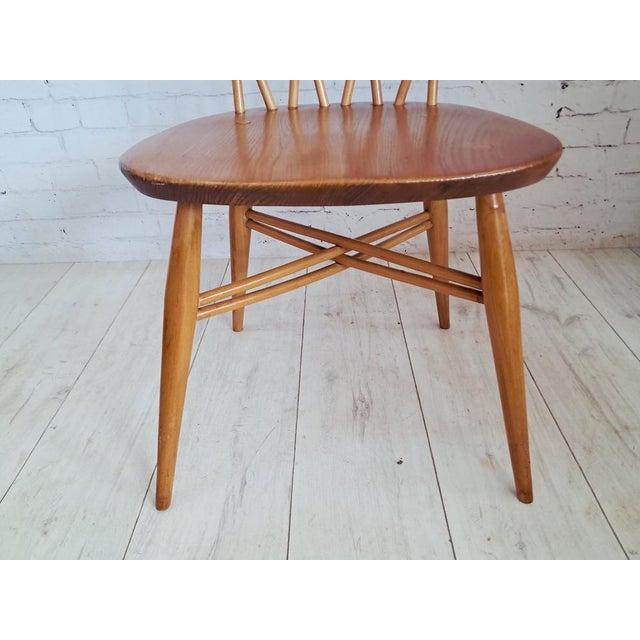 Vintage Candlestick Dining Chairs in Elm and Beech by Lucian Ercolani for Ercol, 1960s, Set of 2 For Sale - Image 13 of 18